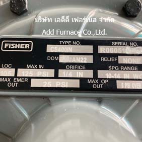 Fisher Type.No CS400IN Range 10-14 In. w.c.